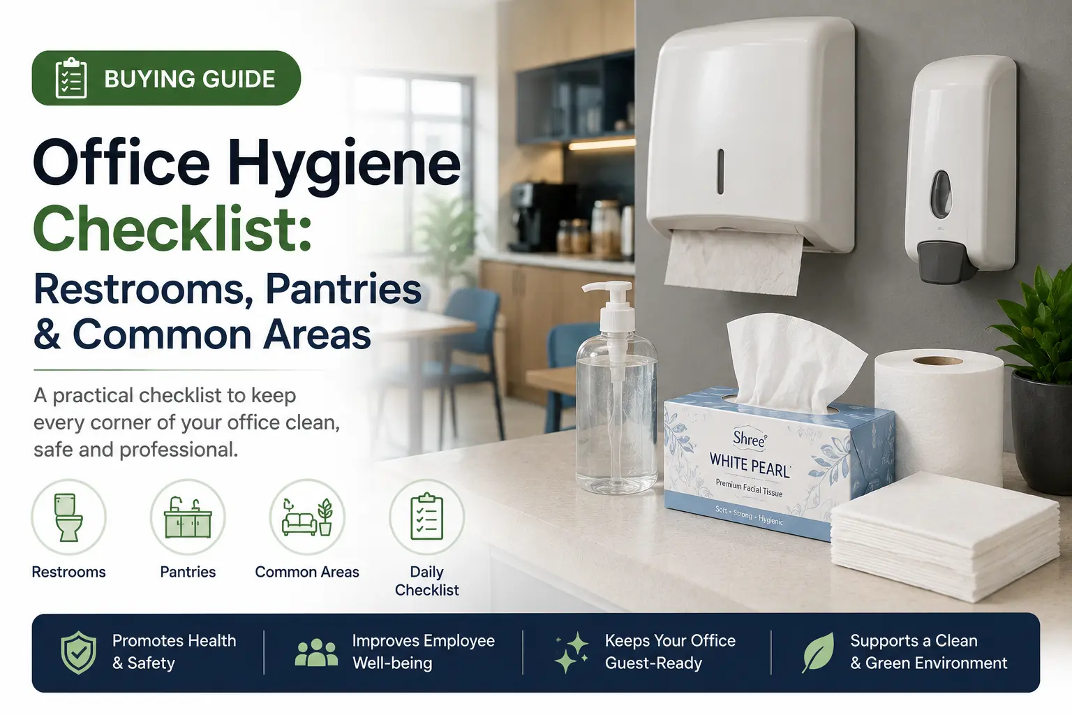 Office Hygiene Checklist: Restrooms, Pantries & Common Areas